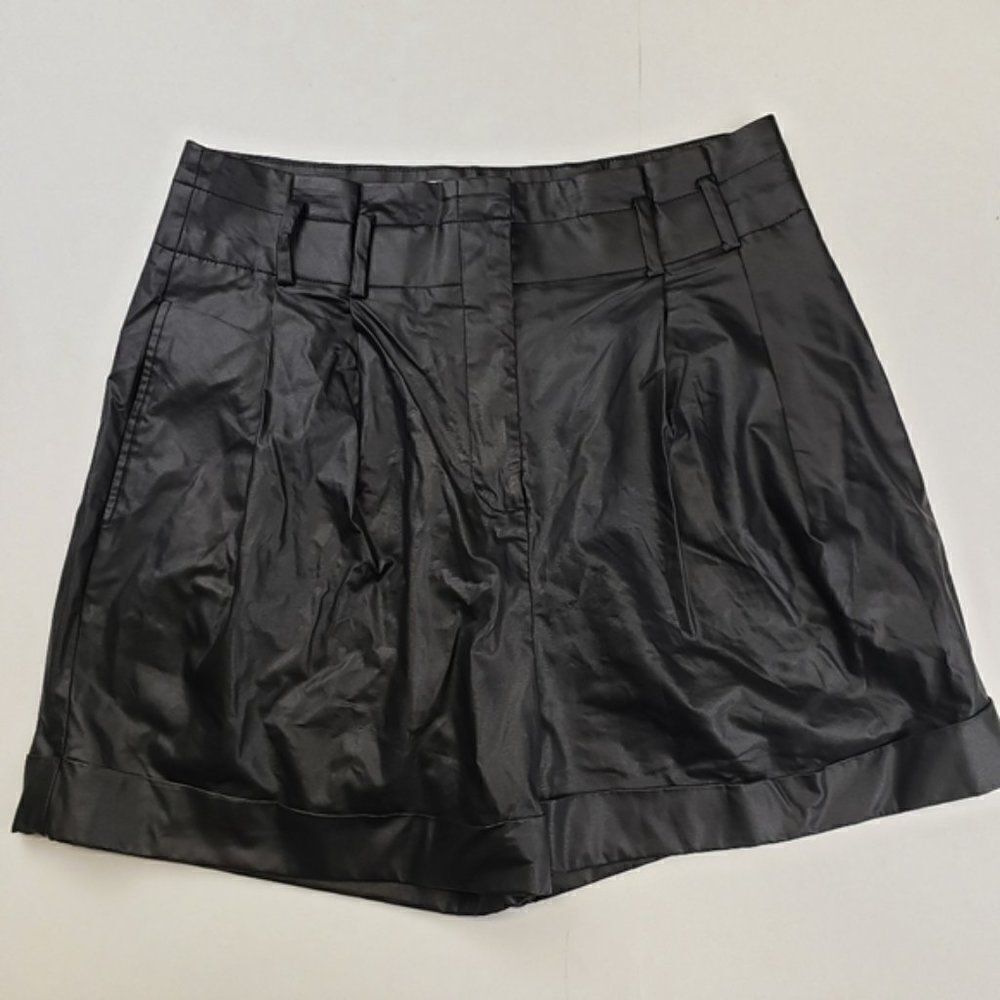 Elizabeth &  James Faux Vegan Leather Paperbag Shorts Sz 16/33